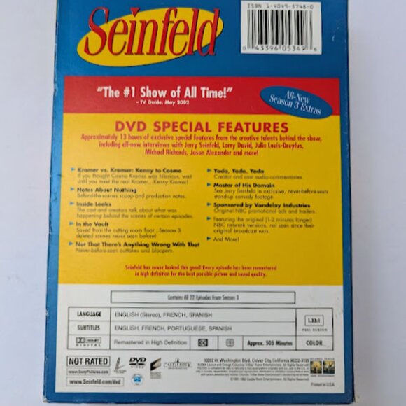 Seinfeld Box Set DVDs Bundle Lot Seasons 1 2 3 4 - Picture 7 of 11